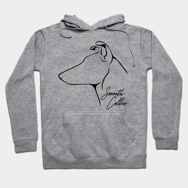 Proud Smooth Collie profile dog lover Hoodie by wilsigns